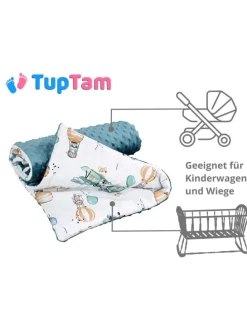 Baby Einschlagdecke für Autositz 2er SET in dunkelblau