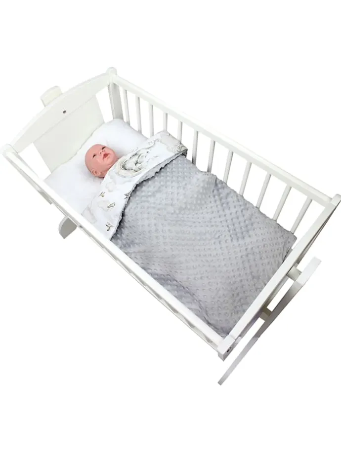 Baby Einschlagdecke für Autositz 2er SET in grau/weiß