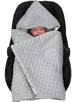 Baby Einschlagdecke für Autositz 2er SET in dunkelgrün