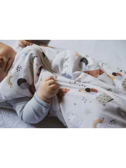 Baby Ganzjahres Schlafsack Ärmellos Wattiert in grau Modell 3