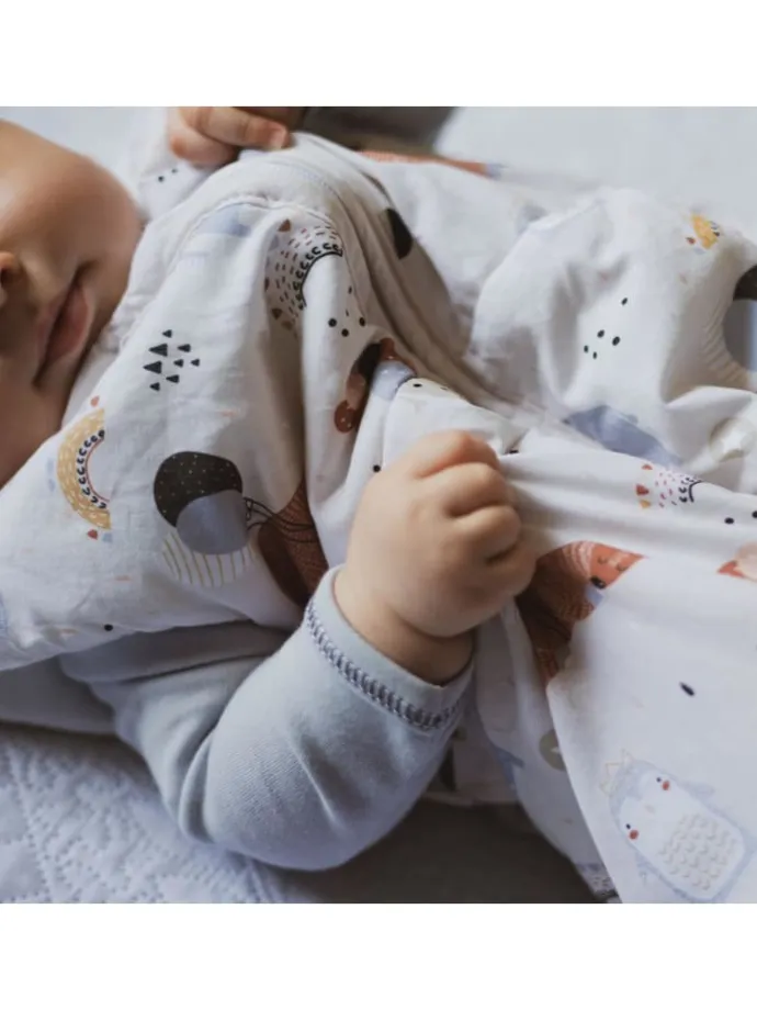 Baby Ganzjahres Schlafsack Ärmellos Wattiert in grau Modell 3