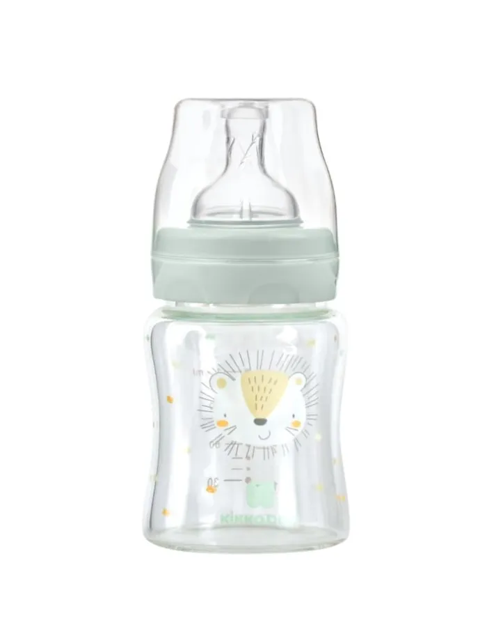 Baby Glasflasche 120 ml in grün