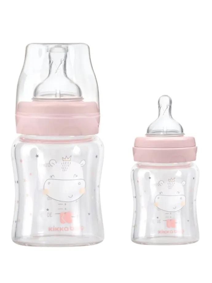 Baby Glasflasche 120 ml in rosa