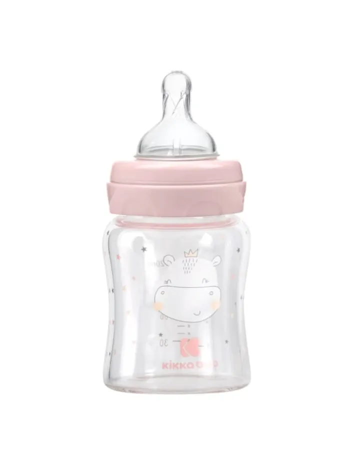 Baby Glasflasche 120 ml in rosa