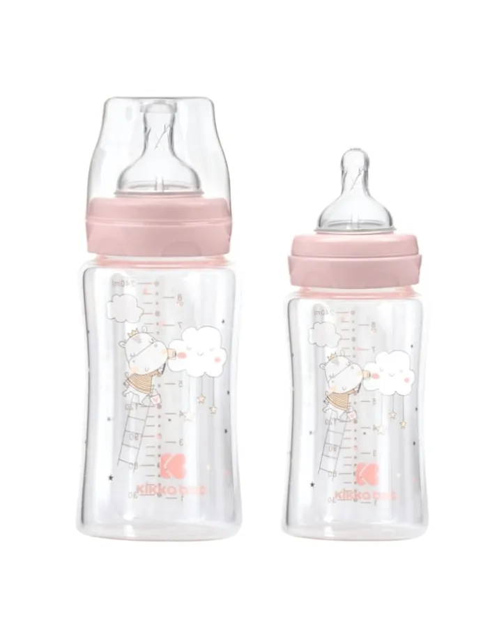Baby Glasflasche 240 ml in rosa