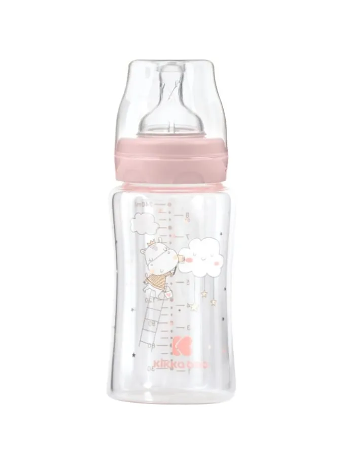 Baby Glasflasche 240 ml in rosa