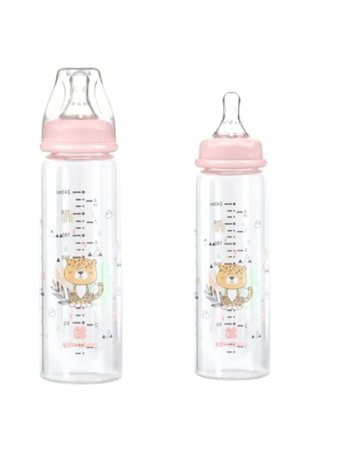 Baby Glasflasche Savanna 240ml in rosa