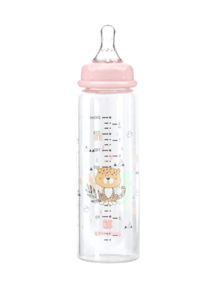 Baby Glasflasche Savanna 240ml in rosa