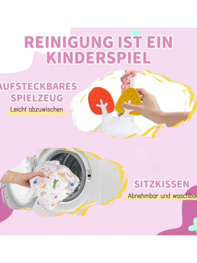 Baby Jumperoo Lauflernhilfe ab 6 Monaten in Rosa