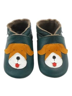 Baby Krabbelschuhe aus Leder, weiche Lauflernschuhe mit rutschfester Sohle