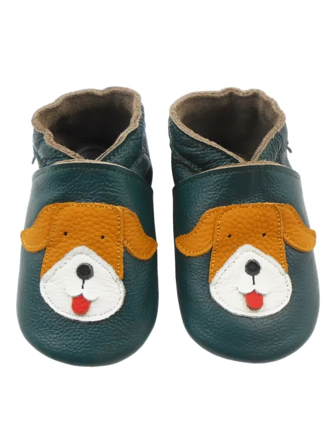 Baby Krabbelschuhe aus Leder, weiche Lauflernschuhe mit rutschfester Sohle