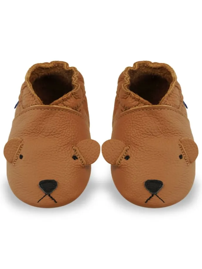 Baby Krabbelschuhe aus Leder, weiche Lauflernschuhe mit rutschfester Sohle