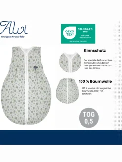 Baby Kugelschlafsack Molton in Drifting Leaves