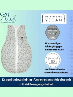 Baby Kugelschlafsack Molton in Drifting Leaves