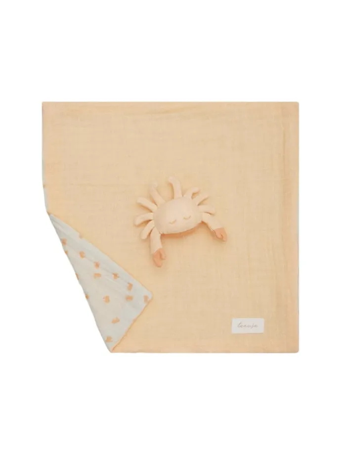 Baby Kuscheltuch aus Musselin 'crab' in orange
