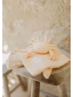Baby Kuscheltuch aus Musselin 'crab' in orange