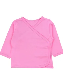 Baby Langarm Wickelshirt 5er Set in rosa Modell 2