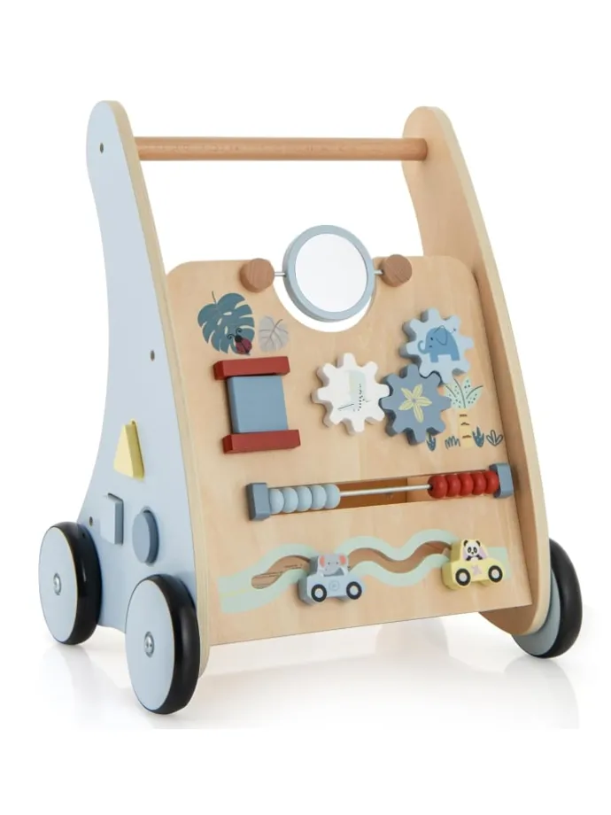Baby Lauflernwagen Holz in Blau