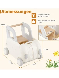 Baby Lauflernwagen in Weiß