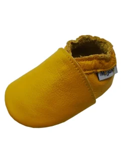 Baby Leder Krabbelschuhe, mit rutschfester Sohle – Gelb
