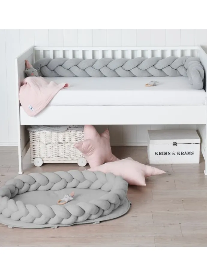 Baby Nest geflochten Grau