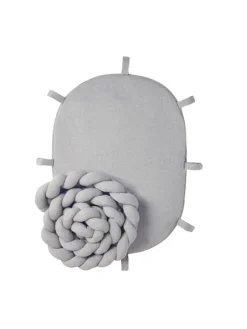 Baby Nest geflochten Grau