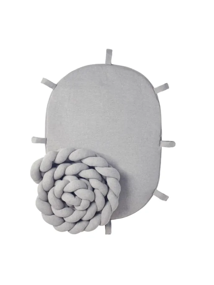 Baby Nest geflochten Grau