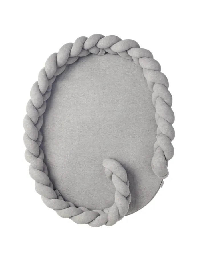 Baby Nest geflochten Grau