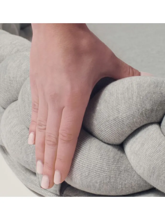 Baby Nest geflochten Grau