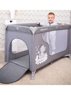 Baby Reisebett und Laufstall Moonlight in braun