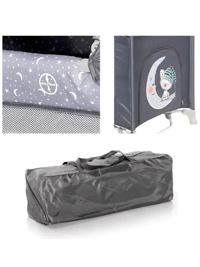 Baby Reisebett und Laufstall Moonlight in lila