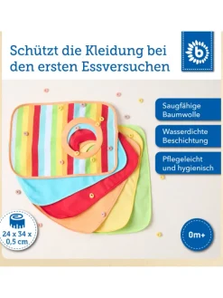 Baby Schlupf Lätzchen, 6er Pack - ab Geburt in Mehrfarbig