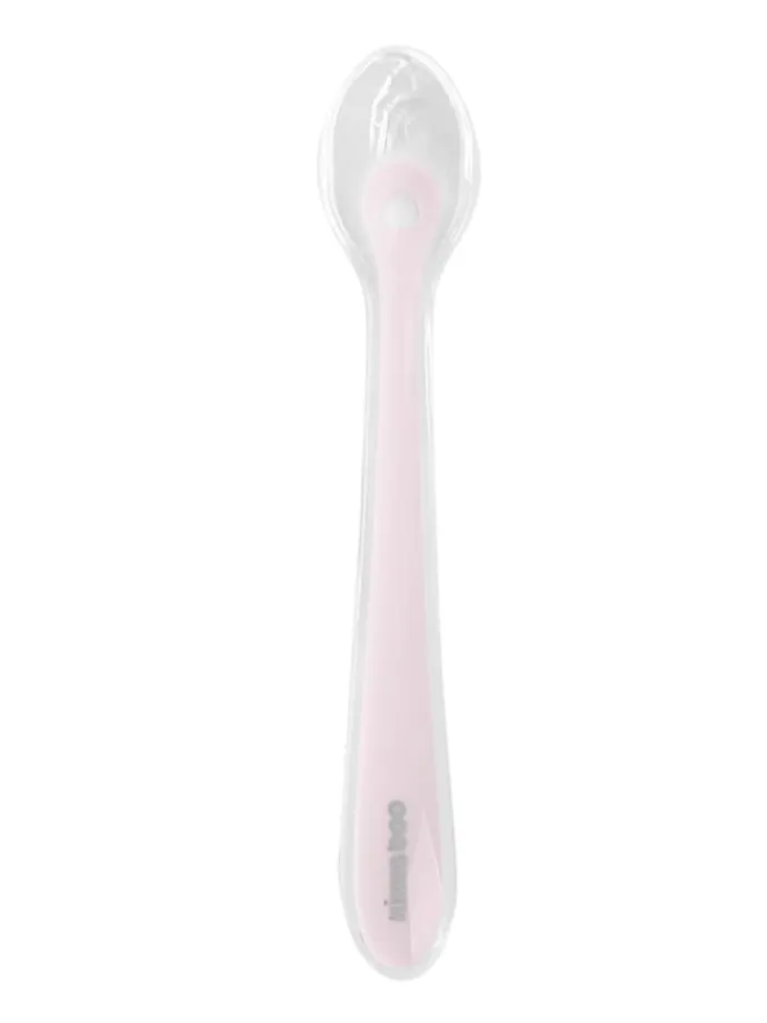 Baby Silikonlöffel mit Etui in rosa