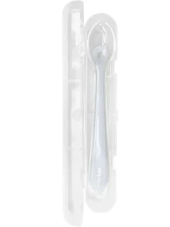 Baby Silikonlöffel mit Etui in blau