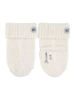 Baby Socken Wolle in ecru farbend