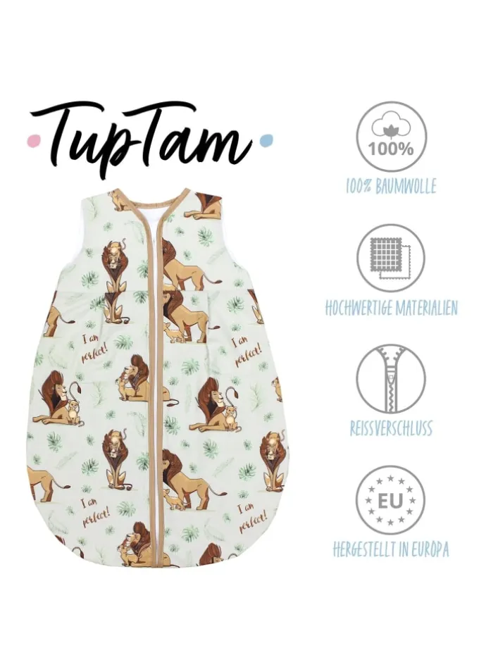 Baby Sommer Schlafsack Ärmellos Unwattiert in braun