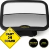 Baby Spiegel 360° Rotationsfunktion mit "Baby on Bord" Aufkleber in Schwarz