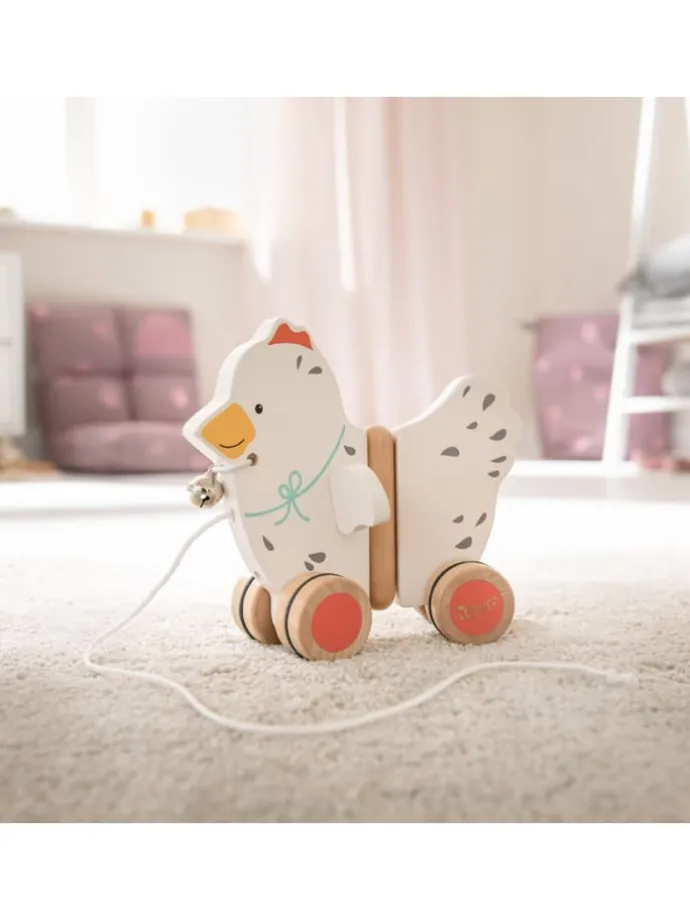 Baby Spielzeug NachziehtierZiehtier Huhn "Marry" aus Holz ab 1 Jahr