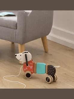 Baby Spielzeug Nachziehtier Ziehtier Hund 
