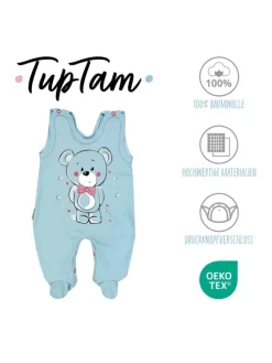 Baby Strampler mit Aufdruck Spruch 5er Pack in beige/blau