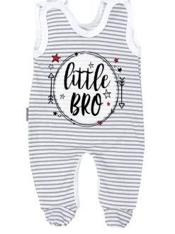 Baby Strampler mit Aufdruck Spruch 5er Pack in beige/blau