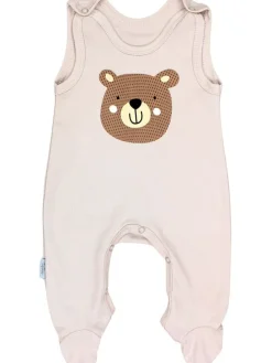 Baby Strampler mit Aufdruck Spruch 5er Pack in beige Modell 1