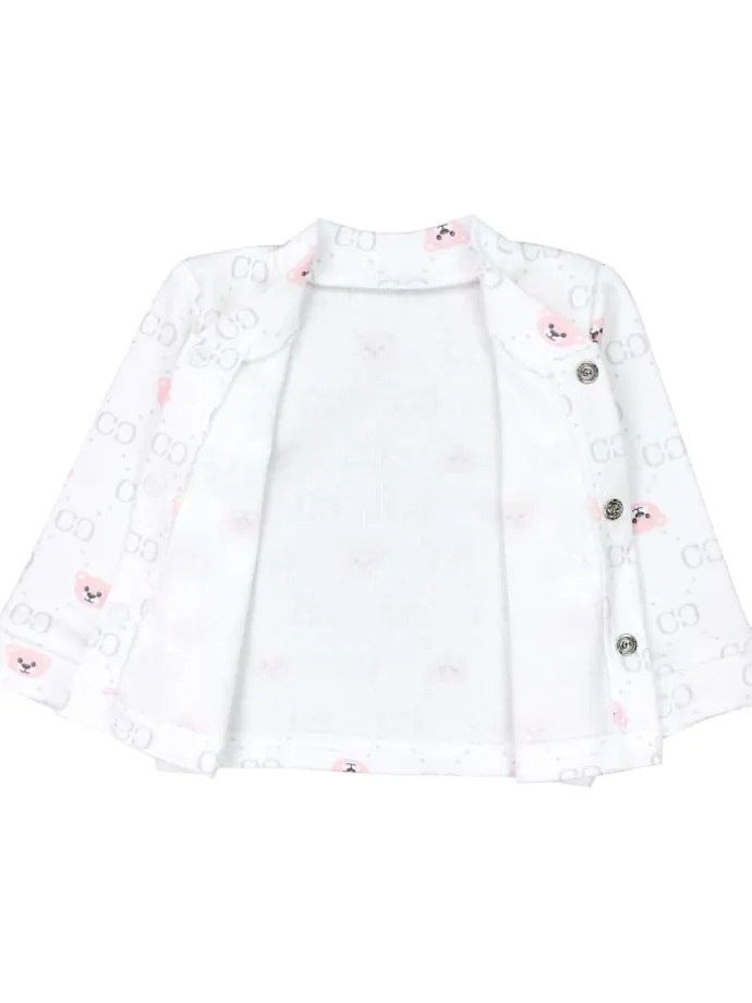 Baby Strampler Set mit Spruch in rosa/weiß