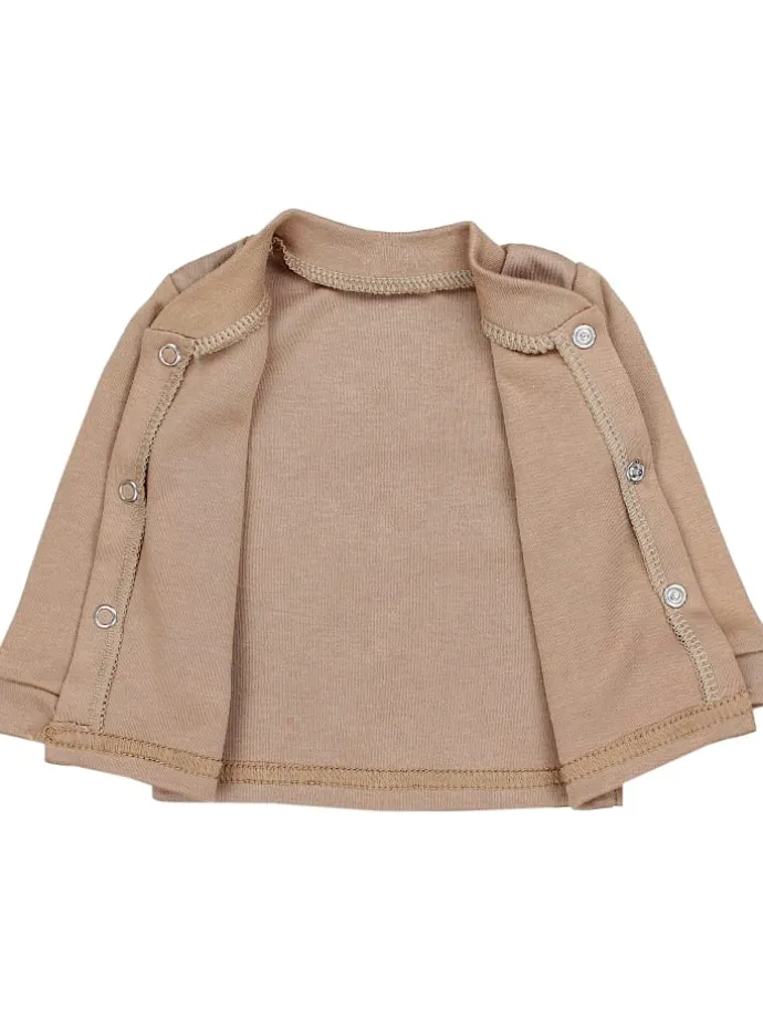 Baby Unisex Strampler-Set mit Aufdruck Spruch 2-tlg in beige Modell 2