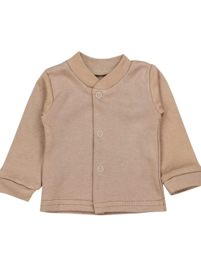 Baby Unisex Strampler-Set mit Aufdruck Spruch 2-tlg in beige Modell 2