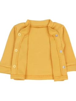 Baby Unisex Strampler-Set mit Aufdruck Spruch 2-tlg in gelb/weiß