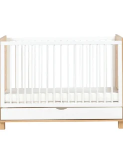 Babybett GUNNAR in Weiß/Braun - (W) 65 x (H) 81 x (L) 124 cm