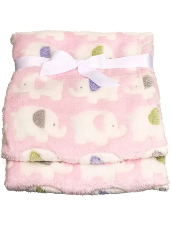 Babydecke 75 x 100 cm in Strickoptik aus