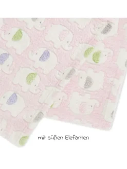 Babydecke 75 x 100 cm in Strickoptik aus
