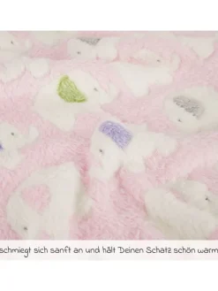 Babydecke 75 x 100 cm in Strickoptik aus